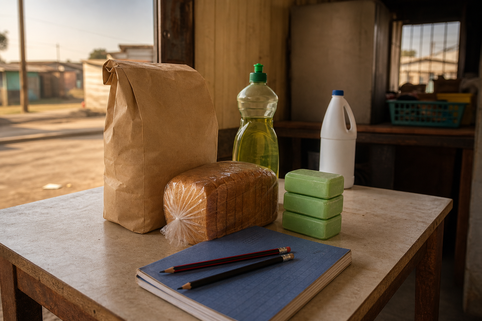 hygiene and household cleaning, child nutrition and school-related outlays