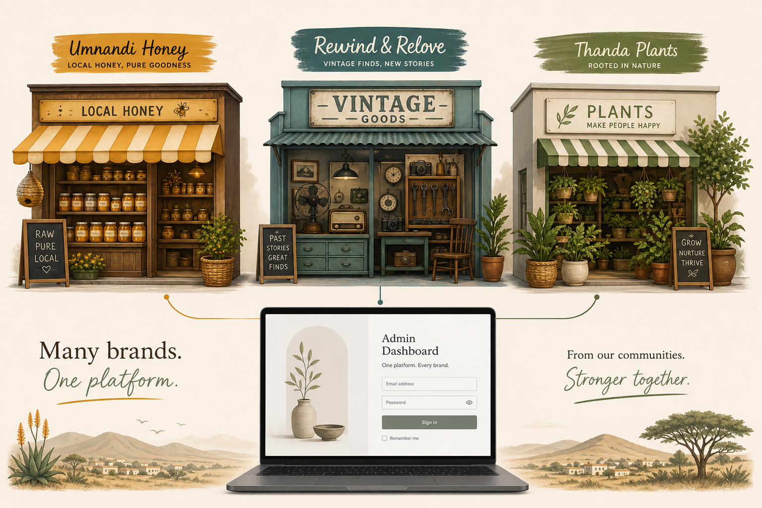 Platform development for operators who launch more than one local brand
